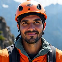 Adventure travel specialist with mountain climbing gear