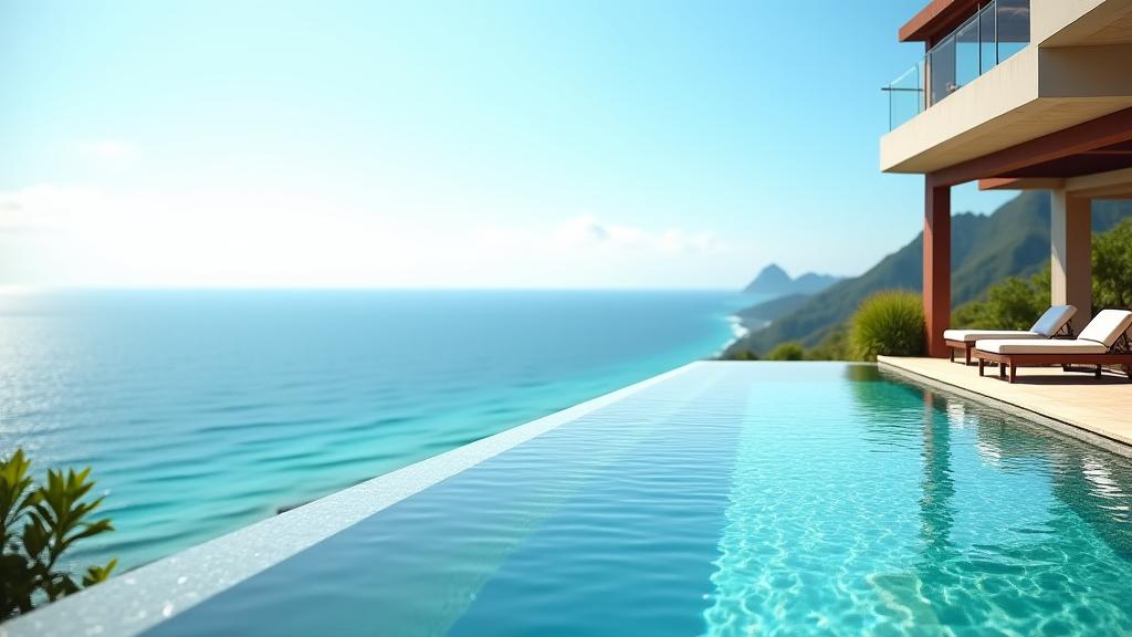 Luxury resort with infinity pool and ocean view